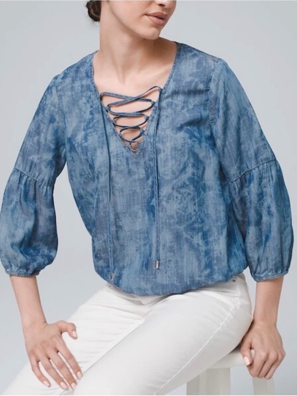 White House Black Market Lyocell Top